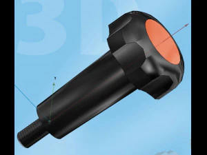 threaded handle 3D Model