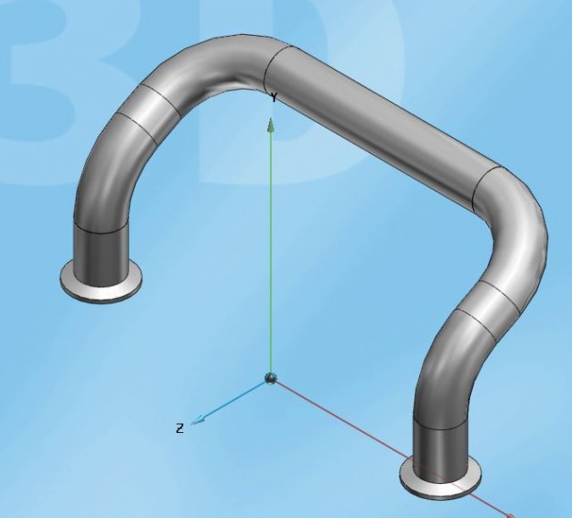 curve base handle 3D Model .c4d .max .obj .3ds .fbx .stl .blend 