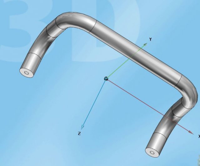 simple curve handle Model 3D .c4d .max .obj .3ds .fbx .stl .blend 