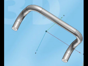 maniglia curva semplice Modello 3D
