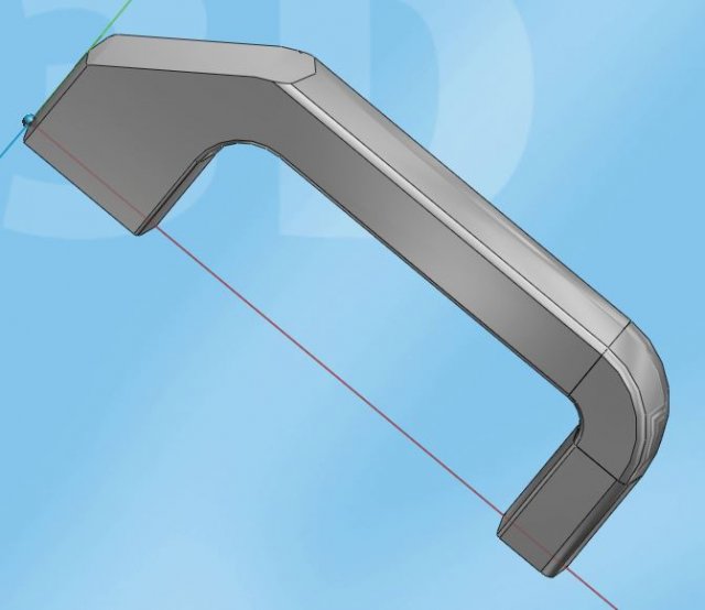 door handle 3D Model .c4d .max .obj .3ds .fbx .stl .blend 
