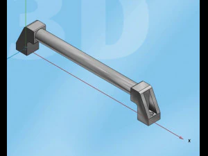 okrągła klamka Model 3D