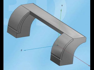 tilt shape door knob 3D Model