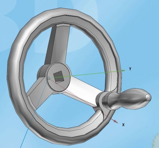 hand wheel 3D Model .c4d .max .obj .3ds .fbx .stl .blend 