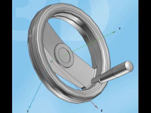 simple shaft hand wheel Modelo 3D