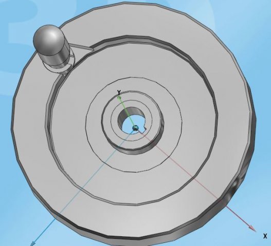 key shaft hand wheel 3D Model .c4d .max .obj .3ds .fbx .stl .blend 