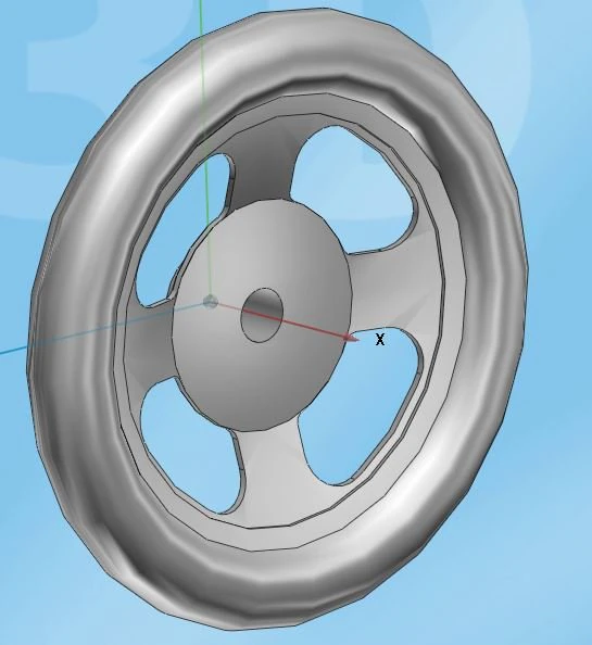 round hand wheel 3D Model .c4d .max .obj .3ds .fbx .stl .blend 