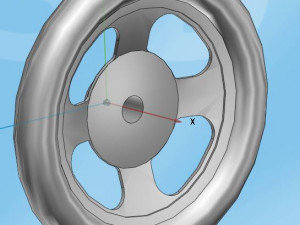 round hand wheel Modello 3D