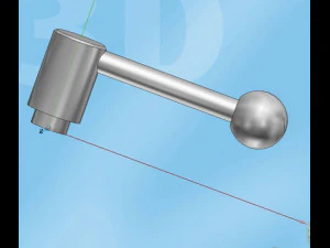 al&ccedil;a da m&aacute;quina Modelo 3D