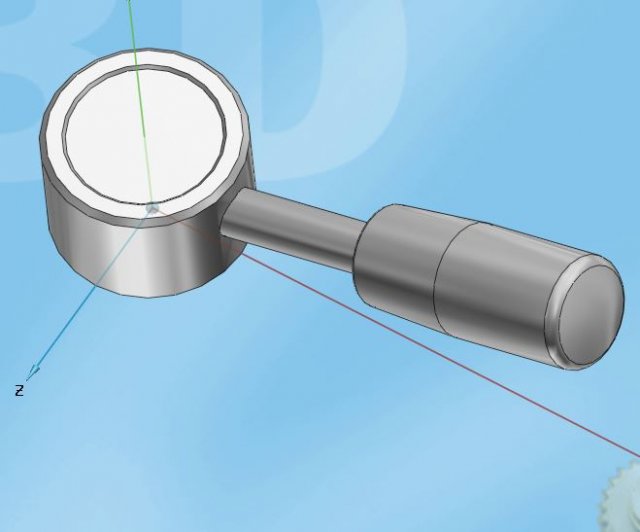 simple machine knob 3D Model .c4d .max .obj .3ds .fbx .stl .blend 