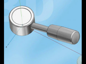 basit makine d&uuml;ğmesi 3D Model