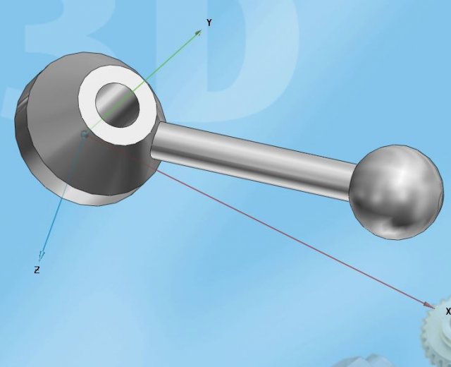 simple machine handle 3D Model .c4d .max .obj .3ds .fbx .stl .blend 
