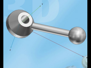 simple machine handle 3D मॉडल