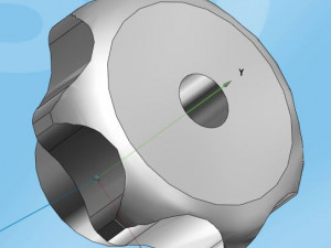 hexagonal shaft knob 3D 모델