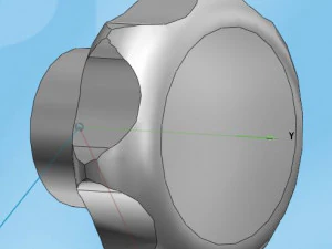 hexagonal needle knob 3D Model