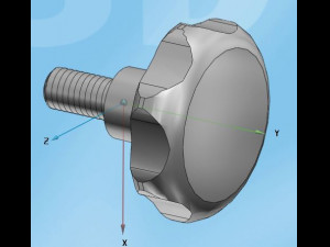 hexagonal screwed knob Model 3D