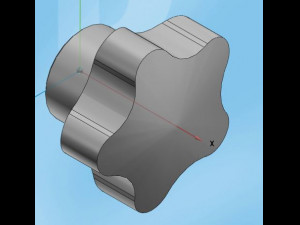 star shaft knob 3D Model