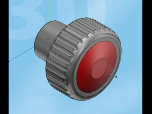 button shaft knob 3D Model