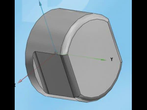 bouton simple Modèle 3D