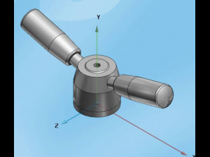 two hand knob Model 3D