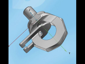 simple screw anchor Model 3D