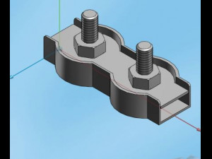 double fastener Modello 3D
