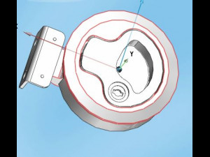 round door panel handle Model 3D