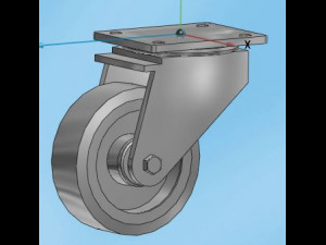 industrial low wheel 3D Model