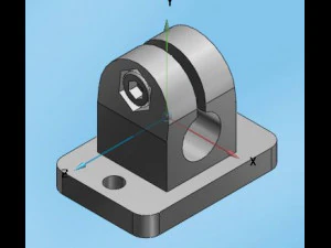 braket poros kaki Model 3D