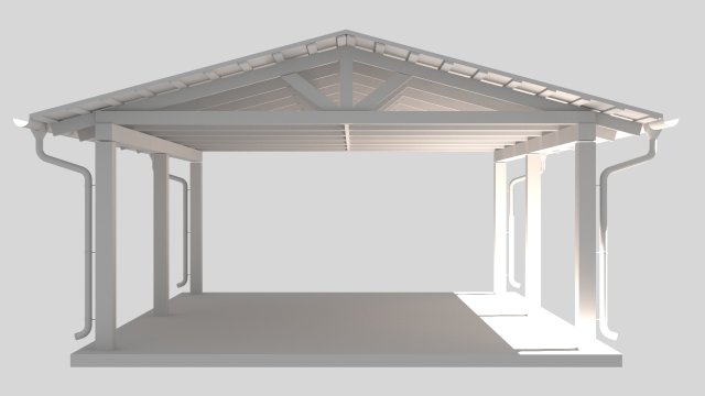 carport 3Dモデル .c4d .max .obj .3ds .fbx .stl .blend 