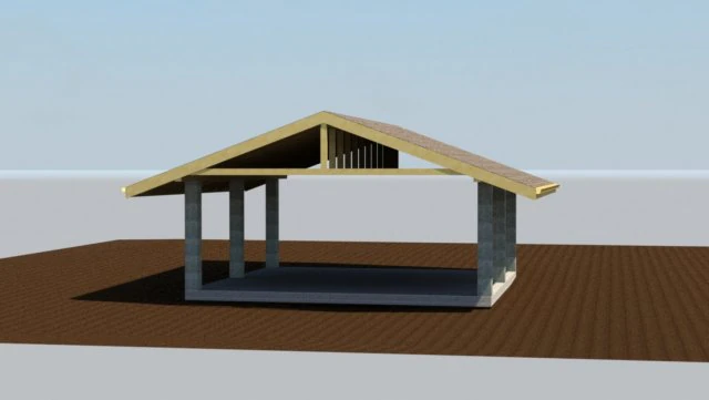 carport 3D Model .c4d .max .obj .3ds .fbx .stl .blend 