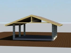 wiata samochodowa Model 3D