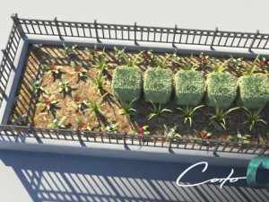 fenced planter bed 3Dモデル