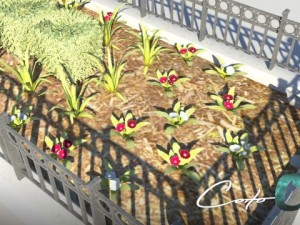 fenced planter bed 3Dモデル