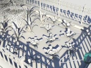 fenced planter bed 3Dモデル