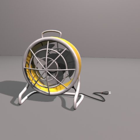 antique fan 3D 模型 .c4d .max .obj .3ds .fbx .stl .blend 