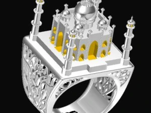 антикварное кольцо Таджмахал 3D Модель