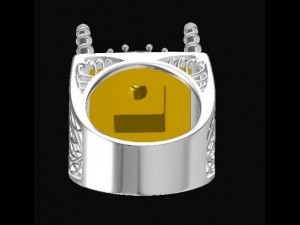 antique tajmahal ring 3D Model