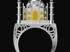 antique tajmahal ring 3D Model