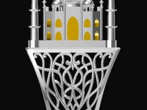 antique tajmahal ring 3D Model