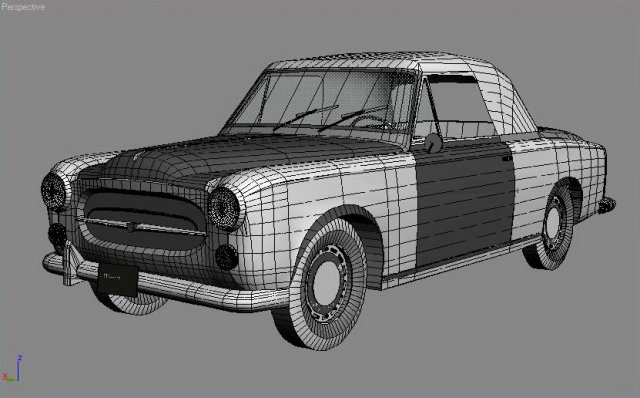 peugeot 403 lt columbo 3D Model .c4d .max .obj .3ds .fbx .stl .blend 