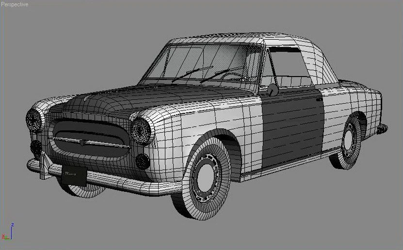 peugeot 403 lt columbo 3D Model .c4d .max .obj .3ds .fbx .stl .blend 