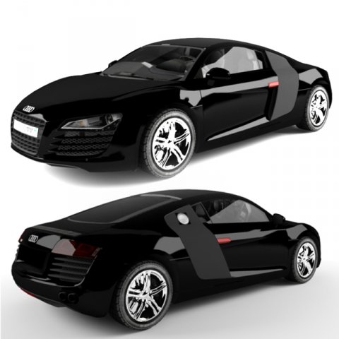 audi r8 Modello 3D .c4d .max .obj .3ds .fbx .stl .blend