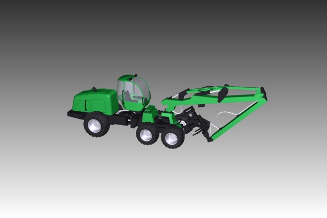 john deere 1270 harvester Model 3D .c4d .max .obj .3ds .fbx .stl .blend 