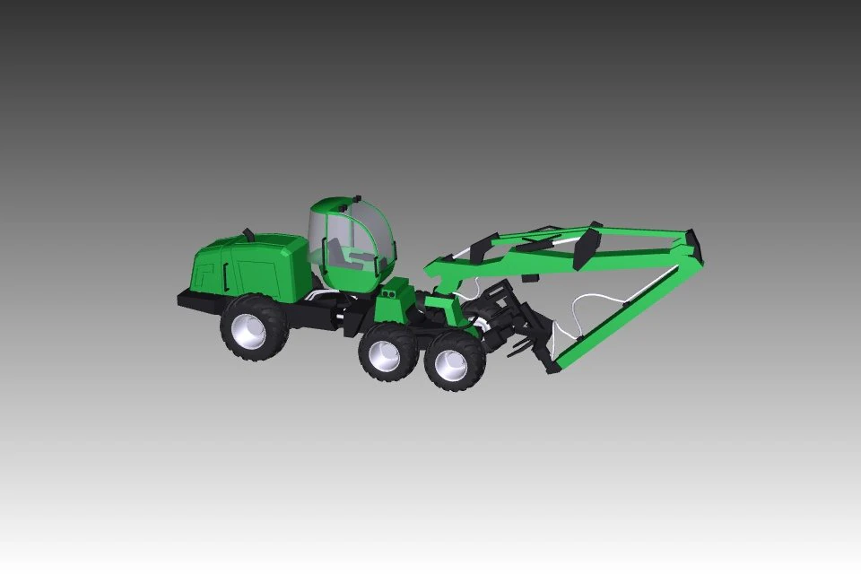 john deere 1270 harvester 3D Model .c4d .max .obj .3ds .fbx .stl .blend