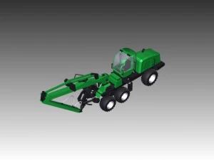 john deere 1270 harvester 3D Model