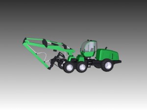 john deere 1270 harvester Model 3D
