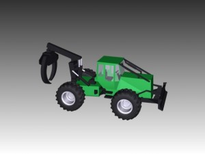 john deere 648 skidder Model 3D