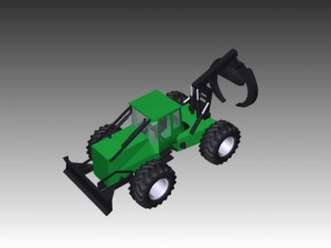 john deere 648 skidder 3D Model