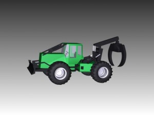 john deere 648 skidder 3D Model
